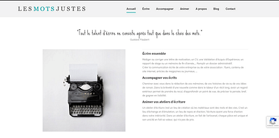 Les Mots Justes - Webseitengestaltung
