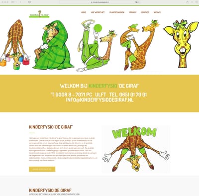 Kinderfysiotherapie parktijk website - Website Creatie