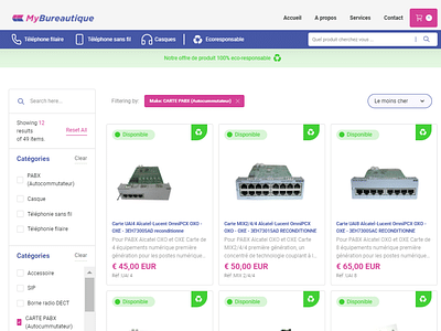 Site E-Commerce Webflow | My Bureautique X Digidop - Estrategia digital