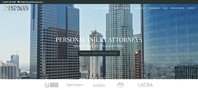 Website for a California personal injury firm. - Creación de Sitios Web