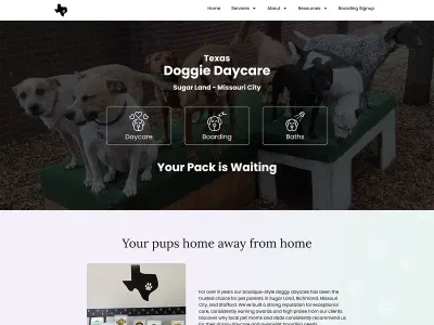 WordPress Website for Texas Doggie Daycare - Website Creation