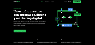 Visible Studio sitio web de agencia, diseño, desarrollo y SEO - Marketing