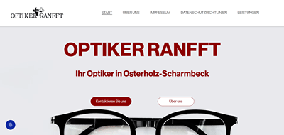 Homepage für einen Optiker - Webseitengestaltung