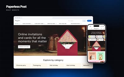 Paperless Post: digital invitations platform - Website Creatie