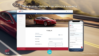 ORIX e-Application for TESLA and Vehicle Finance - Innovación