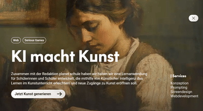 Timebrush - Kunst trifft KI - SWR Planet Schule - Graphic Design