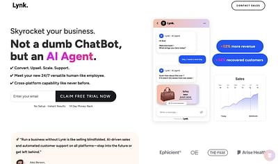 Lynk - Omnichannel AI. Anywhere. 24/7. - Website Creation