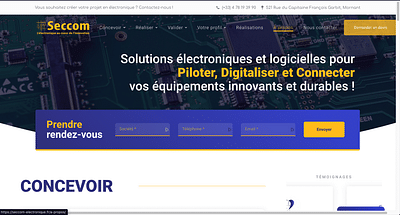 Site Vitrine - Seccom Electrique - Création de site internet