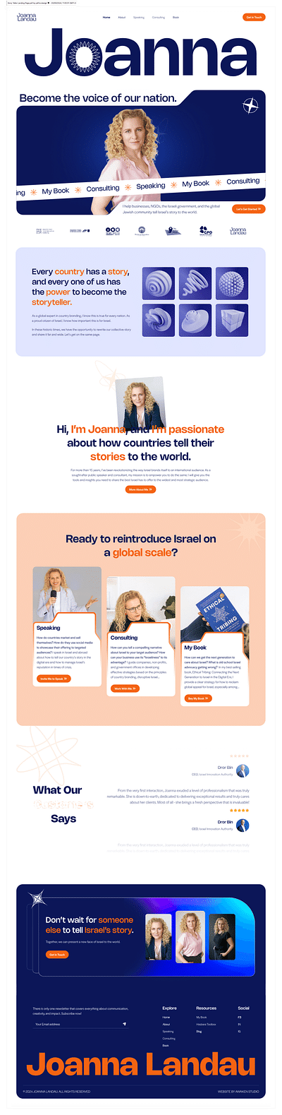 Custom Website for Personal Branding Public Figure - Website Creation
