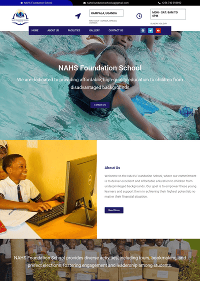 NAHS Foundation School - Webseitengestaltung