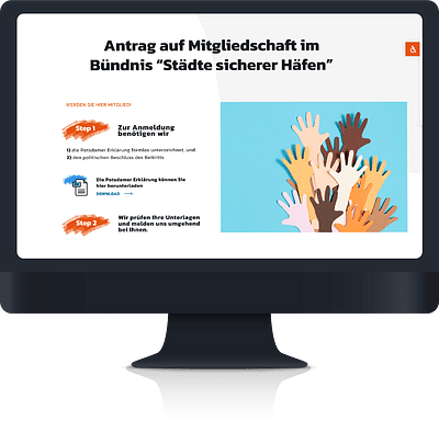 Bündnis Städte Sicherer Häfen - Applicazione web