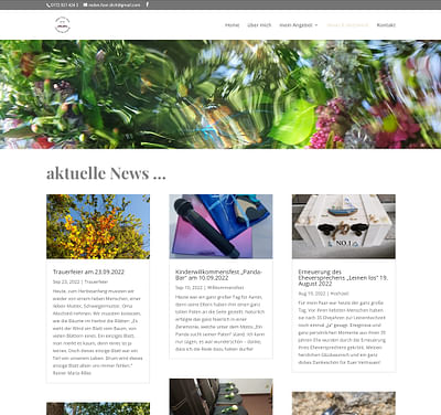 Homepage für Freiberufler - Creación de Sitios Web