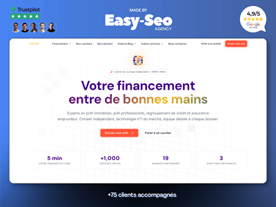 Refonte Webflow sans perte SEO pour une agence de courtage | Courtineo - Référencement naturel