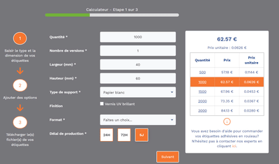Création site E-commerce B2B pour LabelExpress - E-commerce