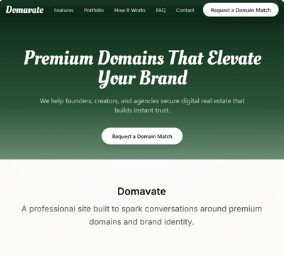 Domavate - Website Creation