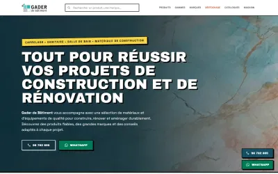 Gader de Bâtiment – Building Materials Catalog - Administration web