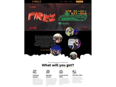 FirezCamp 2023 Landing Page - Website Creatie