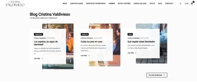 Cristina Valdivieso - Website Creation