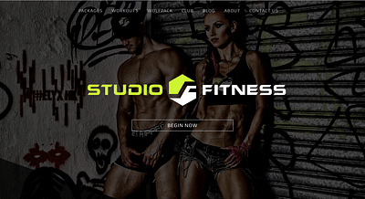 Studio Fitness Website Design & Development - Web Applicatie