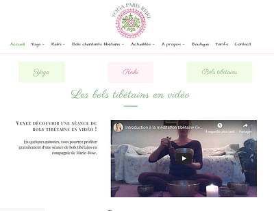Création de site internet Yoga et Reiki