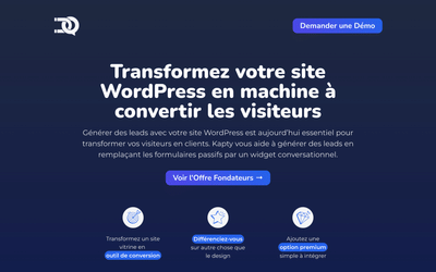 Création d'un site web pour une extension Wordpress - Website Creation