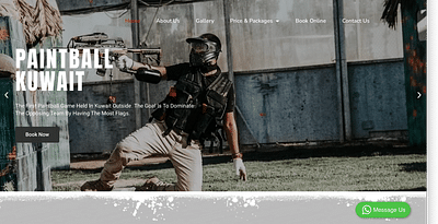 Paintball website redesign - Webseitengestaltung