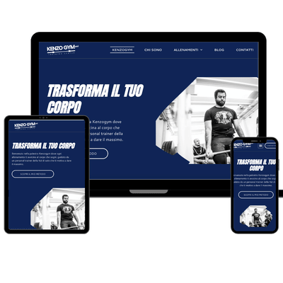 Sito per Palestra - personal trainer Kenzogym - Creazione di siti web