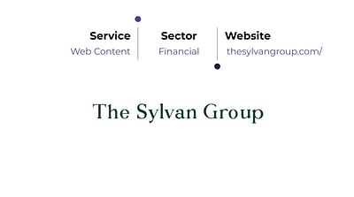 Case Study - Web content for The Sylvan Group - Copywriting