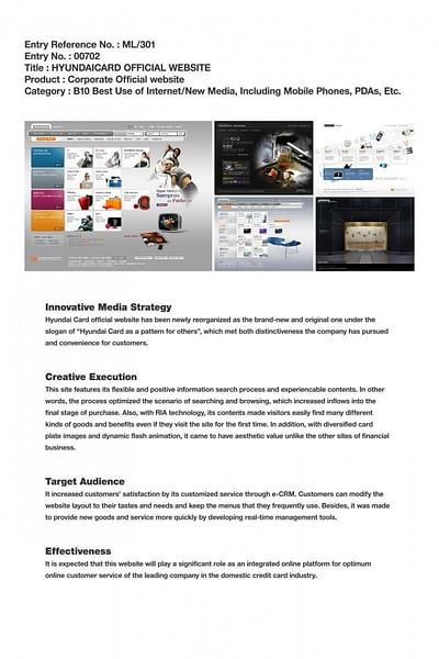 HYUNDAICARD OFFICIAL WEBSITE - Advertising