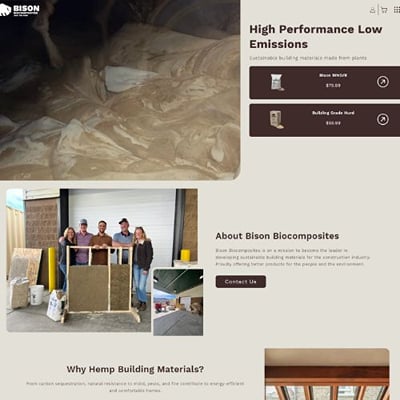 Bison Biocomposites - Website Development & Digital Experience - Creación de Sitios Web