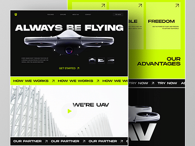 Delivery Drone Service Landing Page Website - Ergonomie (UX/UI)