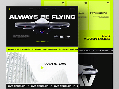 Delivery Drone Service Landing Page Website - Ergonomy (UX/UI)