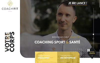 Création du site 'Coach' Fit' - Webseitengestaltung
