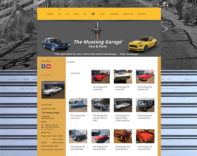 Website The Mustang Garage - E-commerce