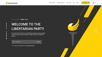 Libertarian Party Website - Webseitengestaltung