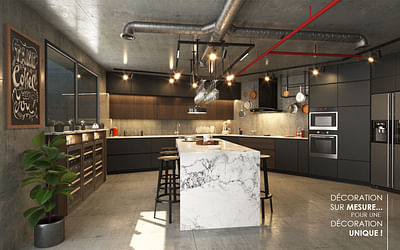 Décoration d'intérieur pour une cuisine - 3D