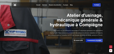 Création de site internet pour un atelier d'usinage local - Création de site internet