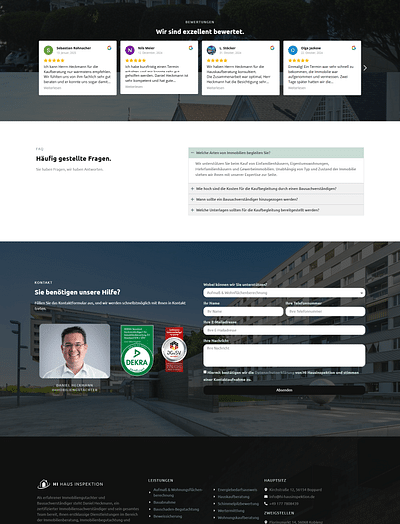 Website Relaunch für Bausachverständigen - Webseitengestaltung