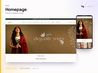 Gehen: Shopify store for a handloom saree brand - Webseitengestaltung