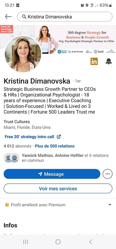 Compte Linkedin - Réseaux sociaux