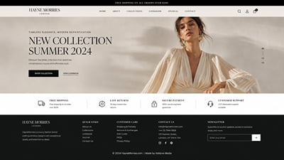 Hayne Morries – Women's E-commerce Website Development - Web Application