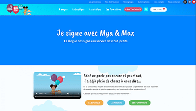 Mya&Max, création e-commerce avec espace membre - Webseitengestaltung