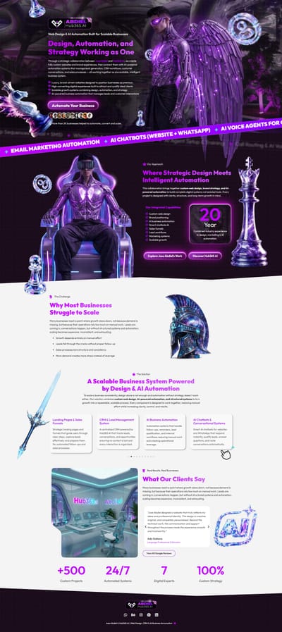 Collaboration Luxury web design and CRM Automation - Hub365 AI - Creación de Sitios Web