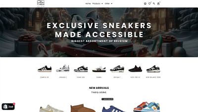 Sneaker Store - Webseitengestaltung