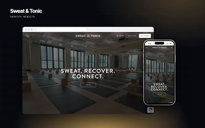 Sweat & Tonic: Shopify site for a Toronto fitness club - E-commerce