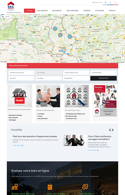 Immobilier (Real Estate Company) - Website Creation