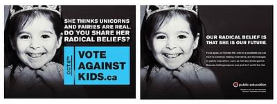 Vote against kids, Princess - Advertising