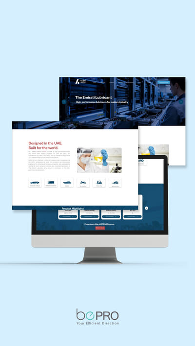 AMCO website - Graphic Design
