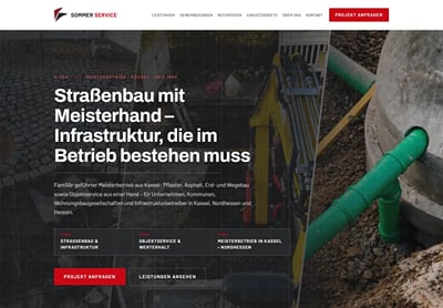 Sommer Service – Website und SEO für einen Straßenbaubetrieb in Kassel - Webseitengestaltung