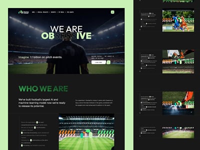 Machine Football AI: website design and Framer build - Ergonomie (UX / UI)